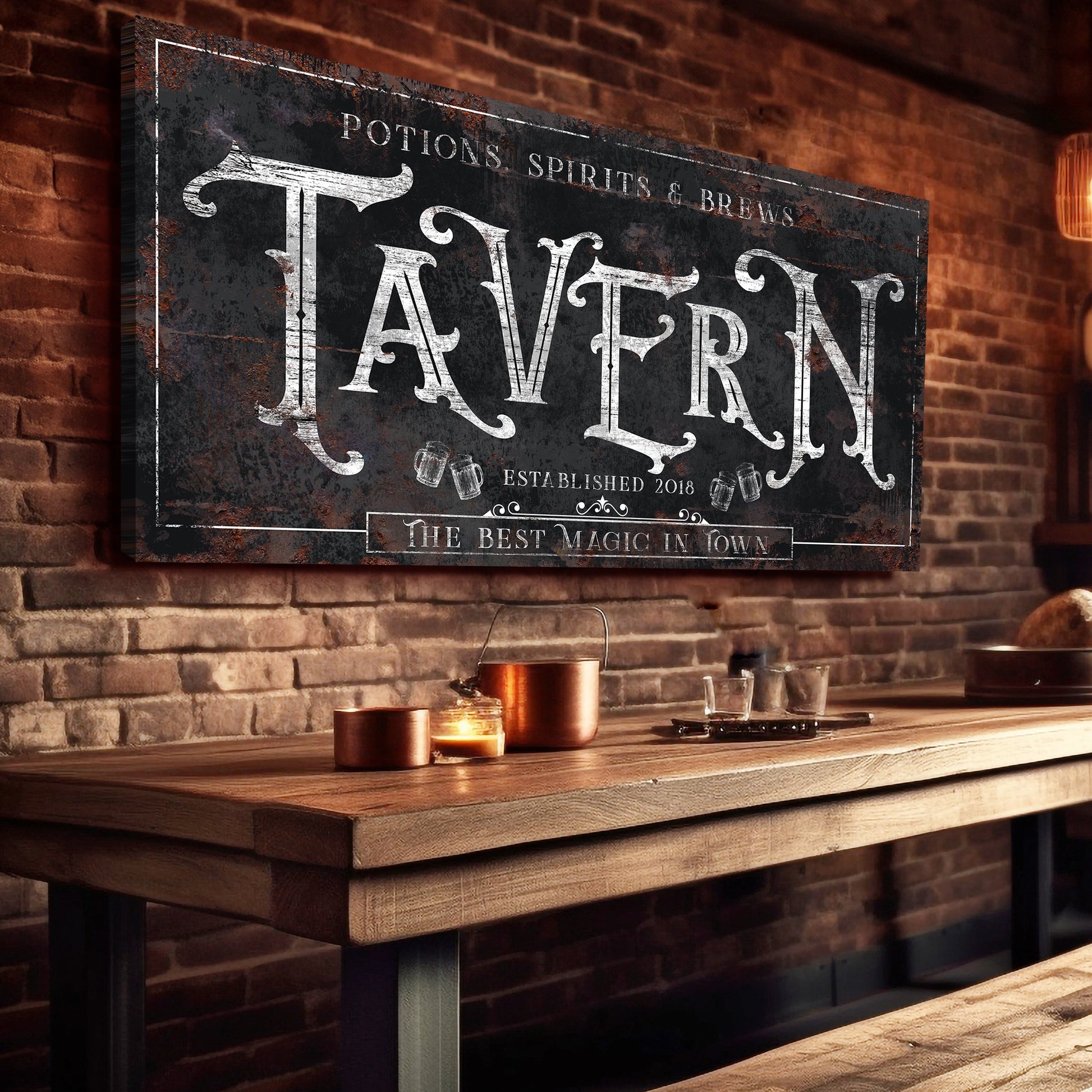 Canvas sign Potions Spirits & Brews Tavern Halloween Sign II by Tailored Canvases on Tampa Home & Garden Store