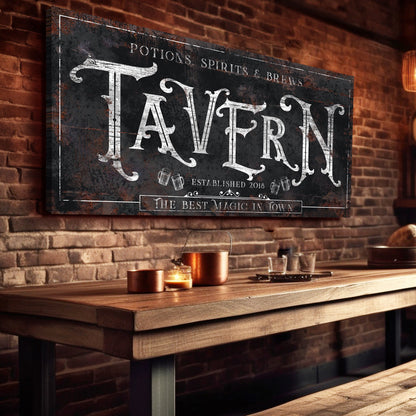 Canvas sign Potions Spirits & Brews Tavern Halloween Sign II by Tailored Canvases on Tampa Home & Garden Store