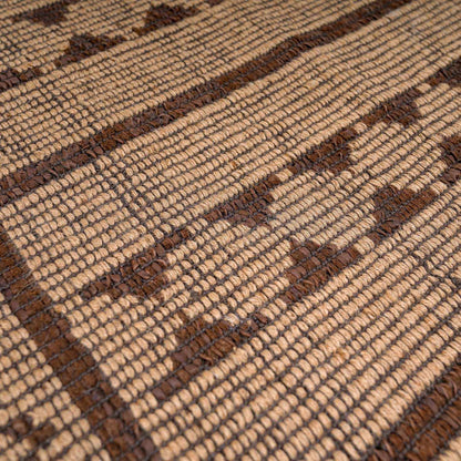 Maia Jute & Leather Area Rug in natural beige and brown with textured jute and leather accents on Tampa Home & Garden Store