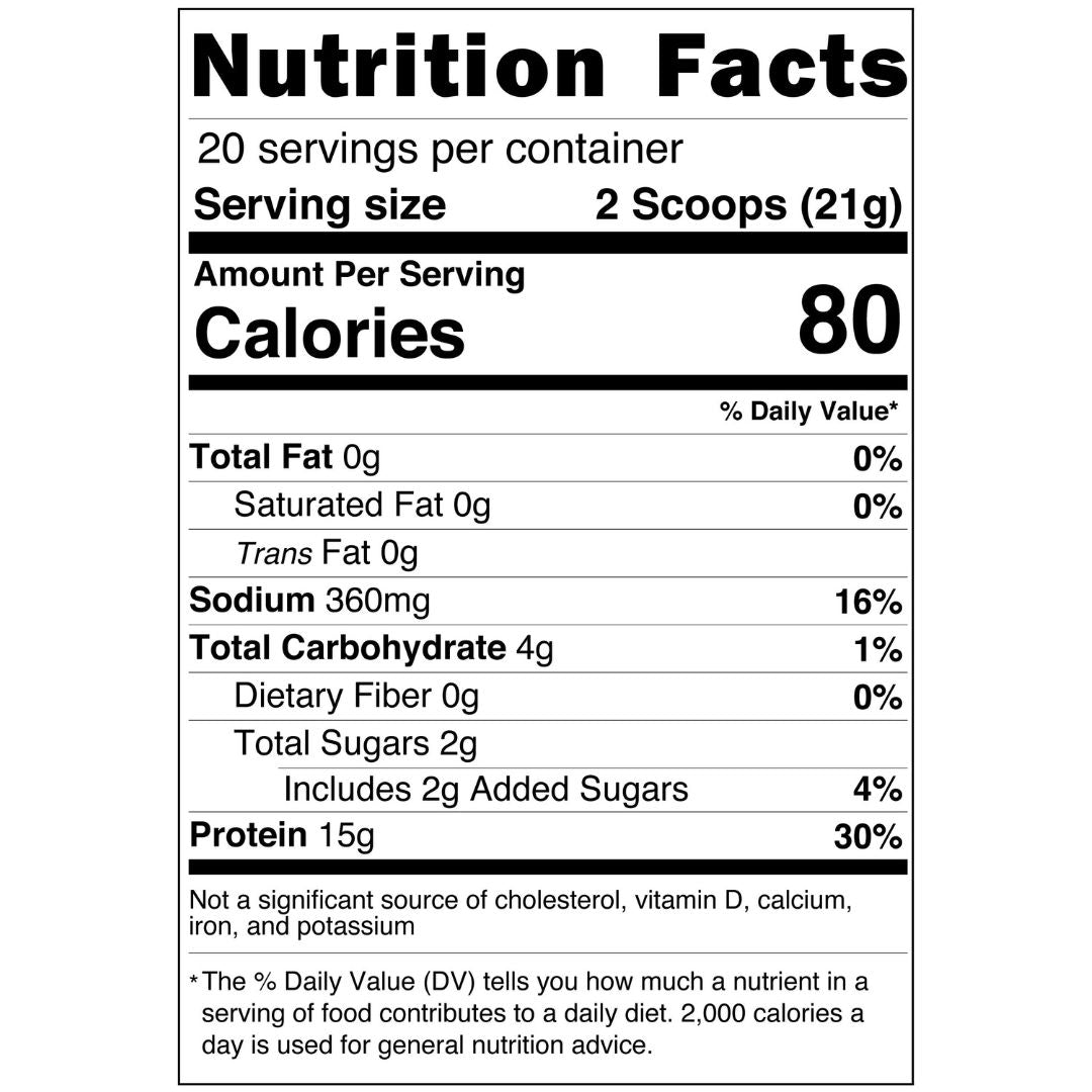 Classic Buffalo Collagen+ Protein Blend protein powder nutrition facts label Meal Boosters on Tampa Home & Garden Store