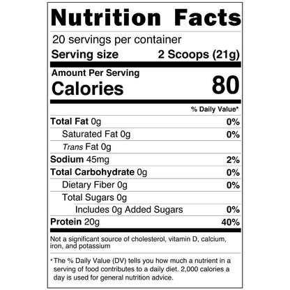 Original Unflavored Grass-Fed Collagen powder label from Meal Boosters with nutrition facts on Tampa Home & Garden Store