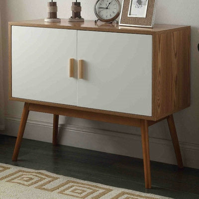 Mueble Consola Alacena de Almacenamiento Estilo Moderno de Mediados de Siglo con Patas de Madera Maciza