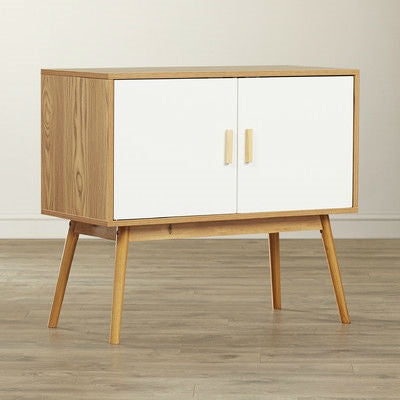 Mueble Consola Alacena de Almacenamiento Estilo Moderno de Mediados de Siglo con Patas de Madera Maciza