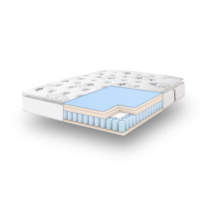 Colchón híbrido con pillow top de firmeza media de 12 pulgadas en caja - Tamaño Full