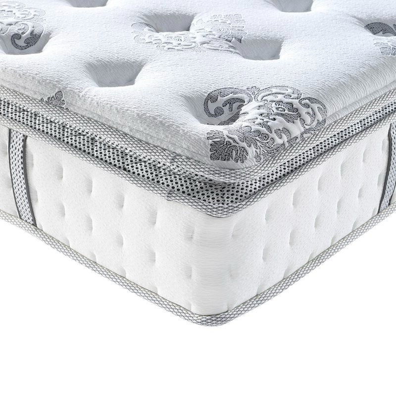 Colchón híbrido de firmeza media con cubierta tipo almohada de 12 pulgadas en caja - Tamaño King