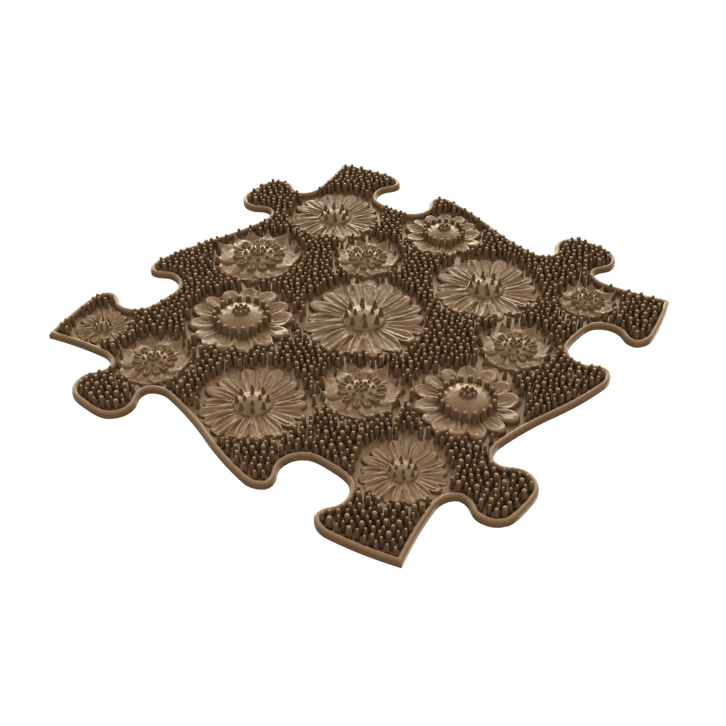 TINNITOTS sensory play mats gift set for kids in brown floral mats with raised bristles on Tampa Home & Garden Store