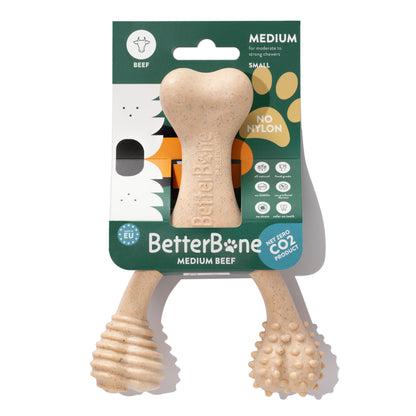 Juguete masticable BetterBone de durabilidad media: Ideal para masticadores cotidianos | Ingredientes naturales, ecológico, no tóxico