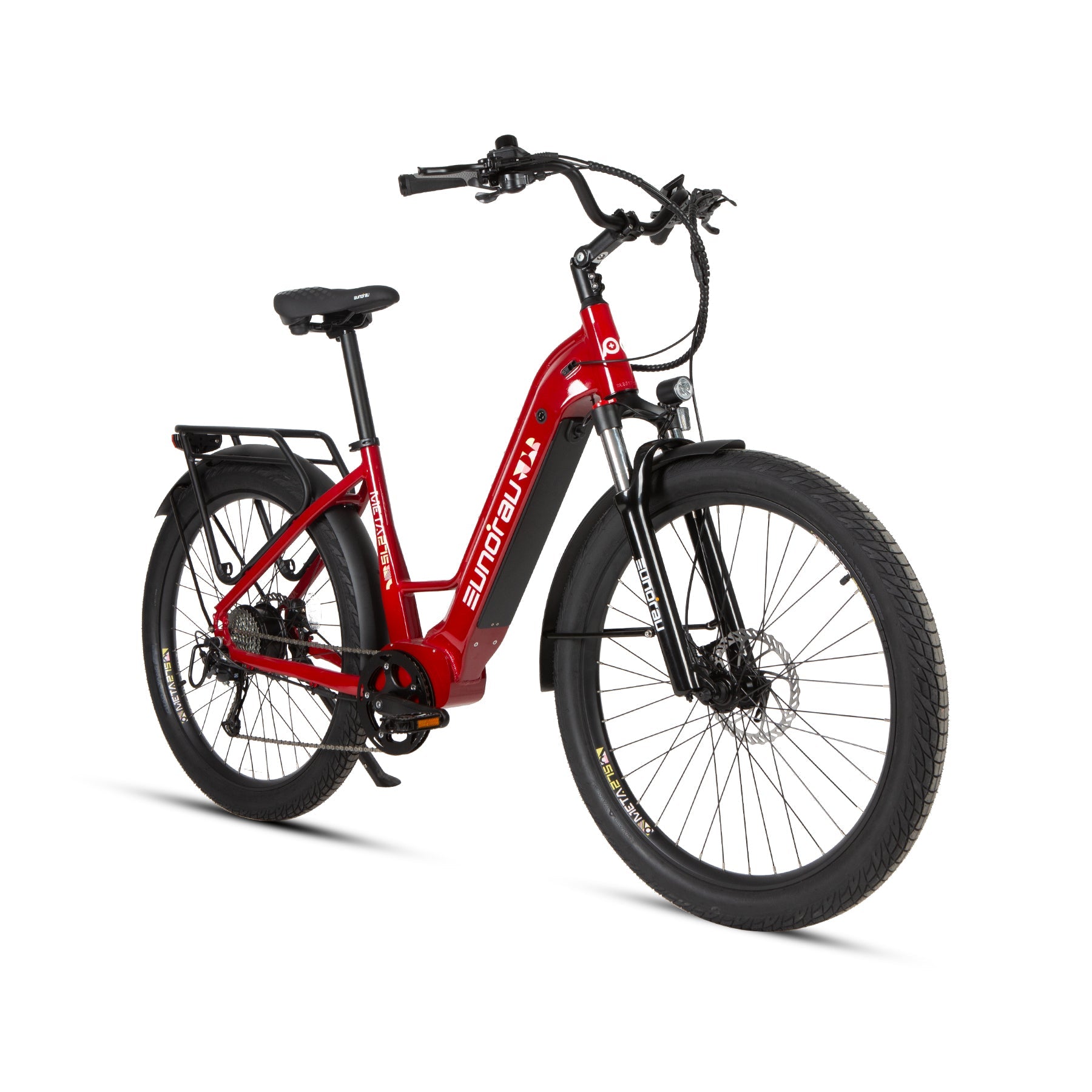 META275 2.0 electric bike in red with fat tires and suspension by EUNORAU E-BIKE US on Tampa Home & Garden Store