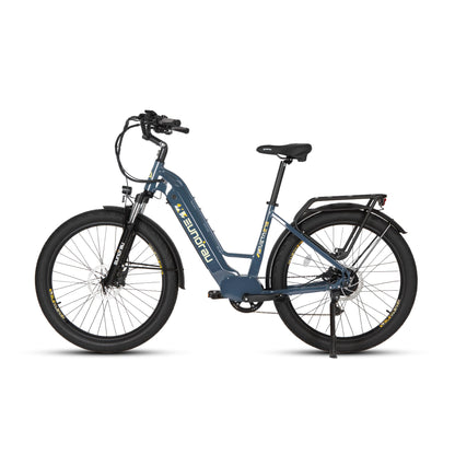 META275 2.0 electric bicycle by EUNORAU US, blue frame with black components 2 bikes on Tampa Home & Garden Store