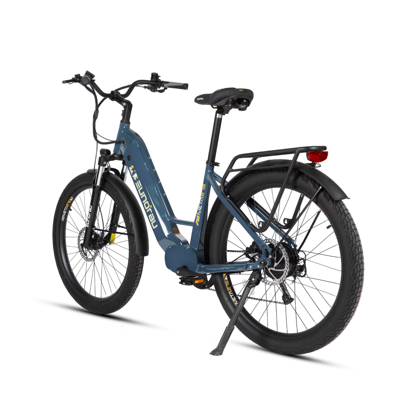 META275 2.0 electric bicycle blue frame with front suspension and rear rack by EUNORAU E-BIKE US on Tampa Home & Garden Store