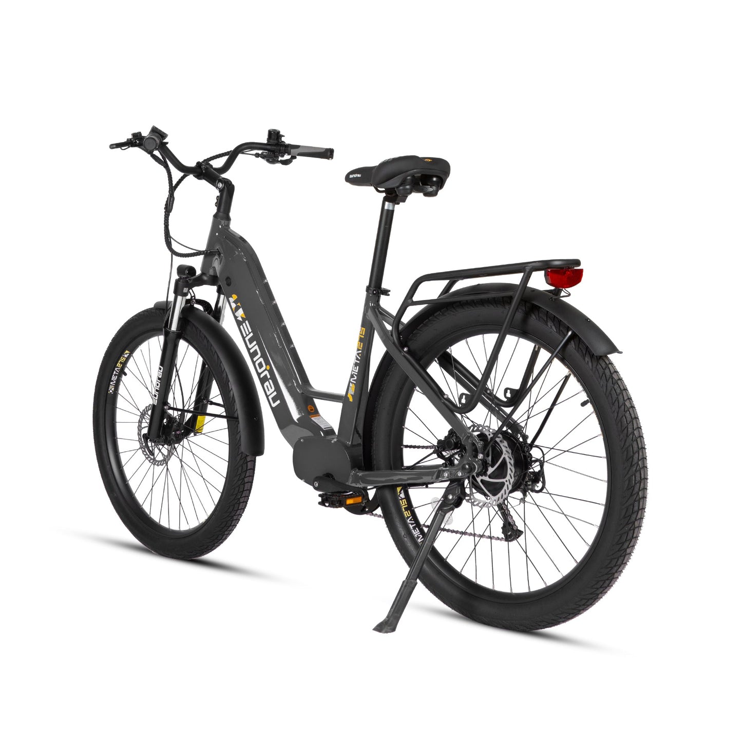 META275 2.0 electric bicycle EUNORAU E-BIKE US; black commuter e-bike with built-in battery on Tampa Home & Garden Store