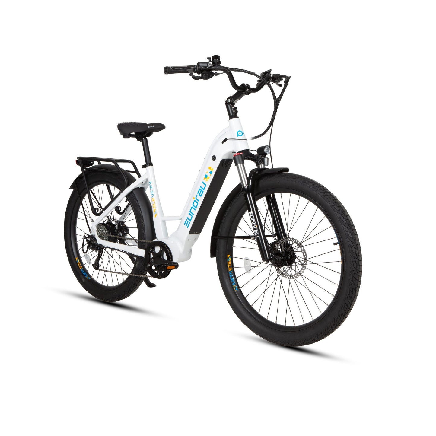 META275 2.0 electric bicycle white frame with black handlebars by EUNORAU E-BIKE US on Tampa Home & Garden Store