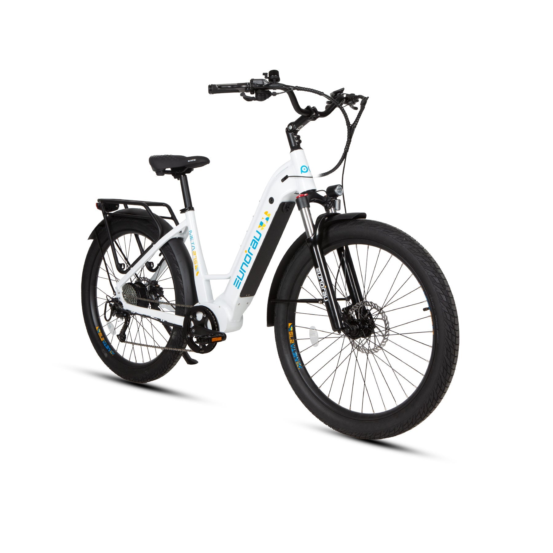 META275 2.0 electric bicycle white frame with black handlebars by EUNORAU E-BIKE US on Tampa Home & Garden Store