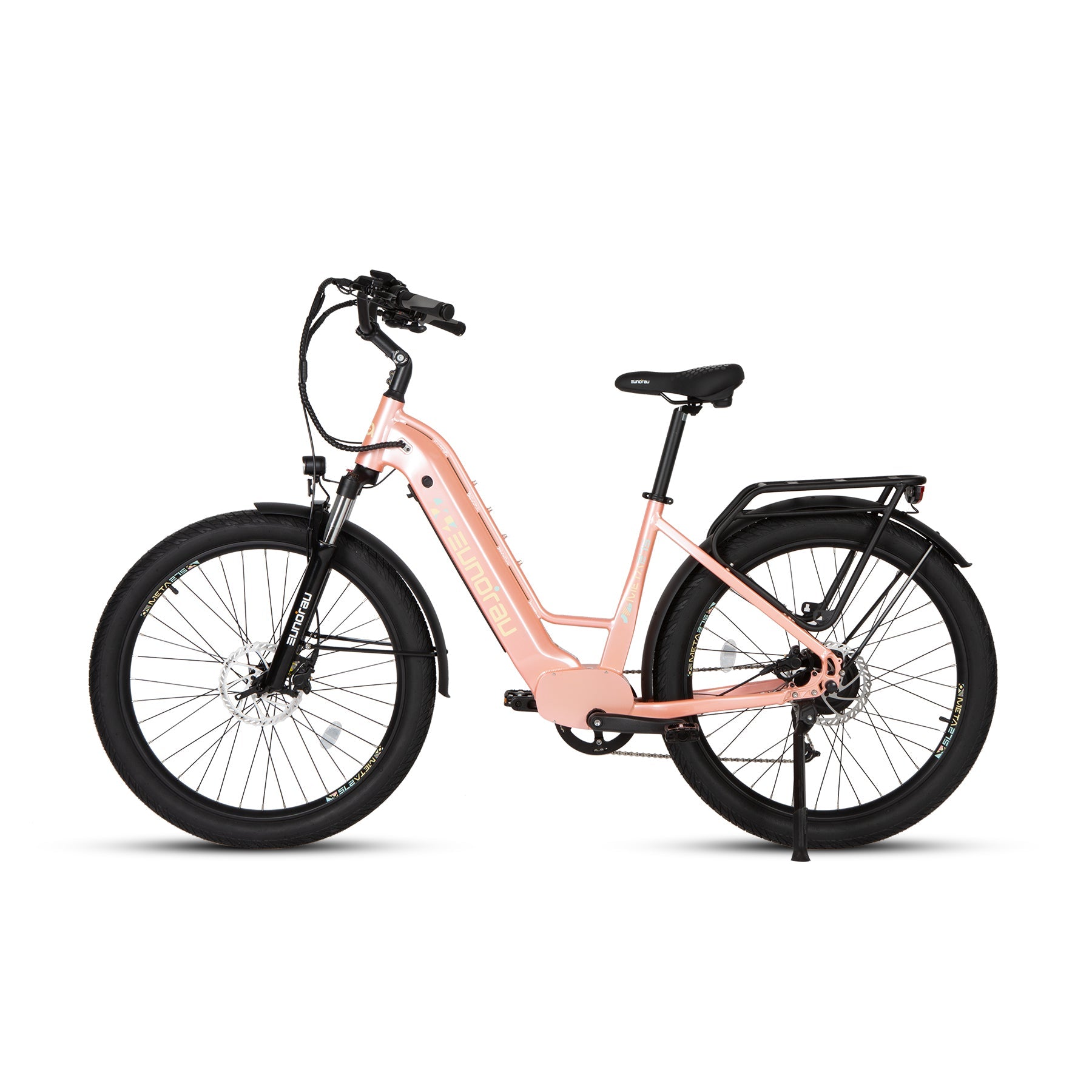 META275 2.0 electric bikes pink step-through with front suspension pair by EUNORAU E-BIKE US on Tampa Home & Garden Store