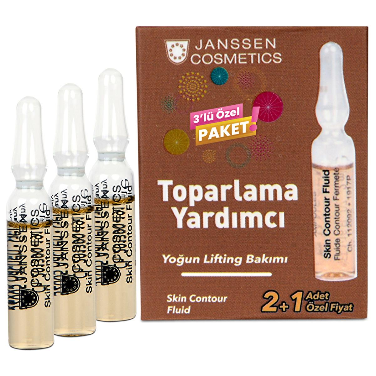 Face serum ampoules set Janssen Cosmetics; 3 clear ampoules with Skin Contour Fluid on Tampa Home & Garden Store