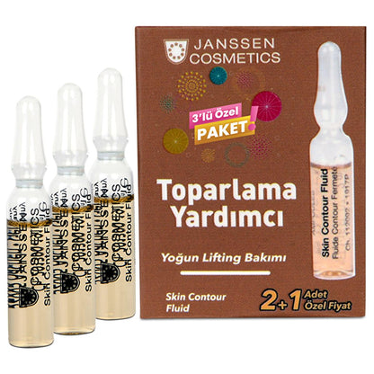Face serum ampoules set Janssen Cosmetics; 3 clear ampoules with Skin Contour Fluid on Tampa Home & Garden Store