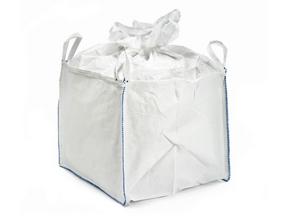 KIS Organics Veggie Soil Mix soil bag, white bulk bag with blue stitched edges on Tampa Home & Garden Store