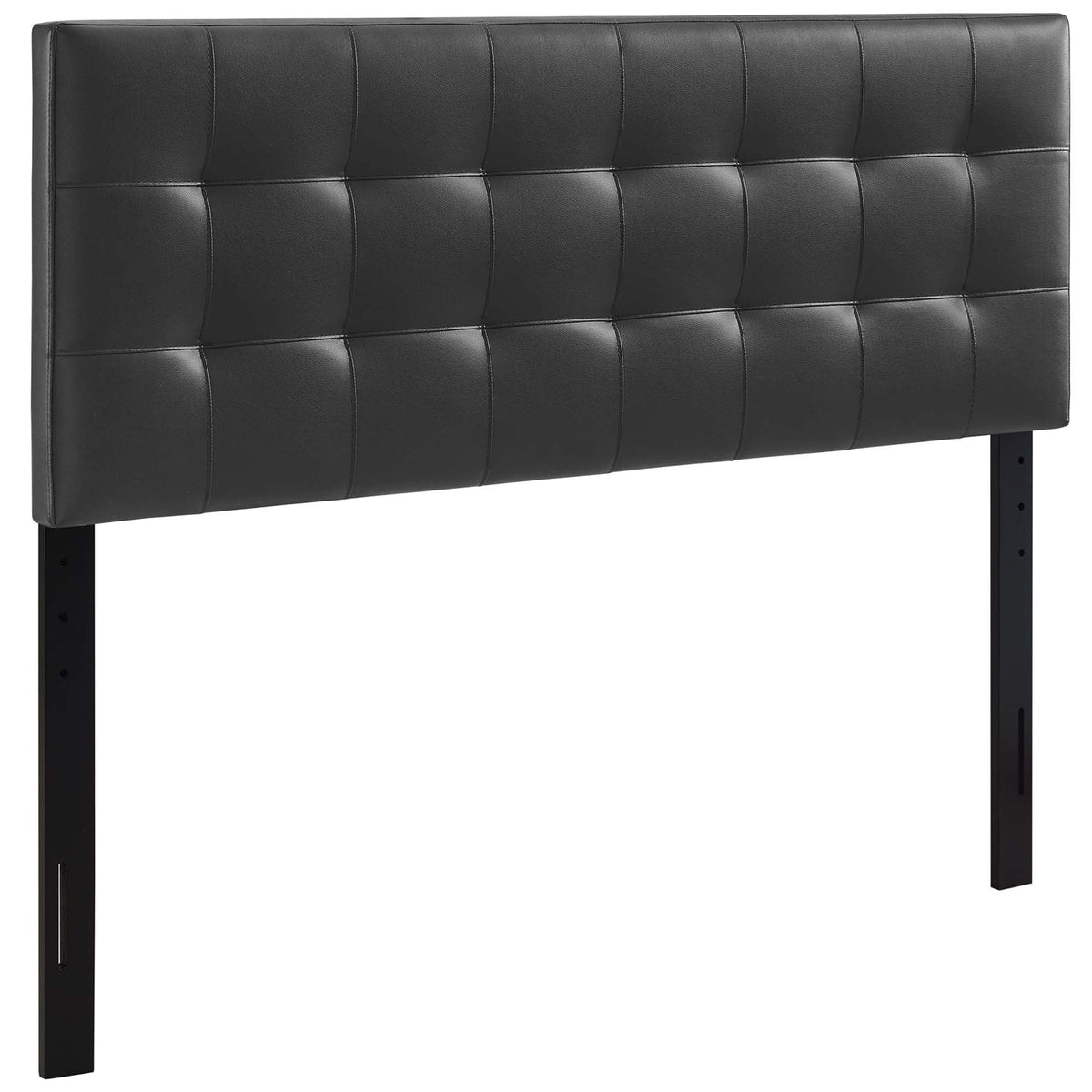 Lily Upholstered Vinyl King Headboard, black vinyl with tufted panels by Modway on Tampa Home & Garden Store
