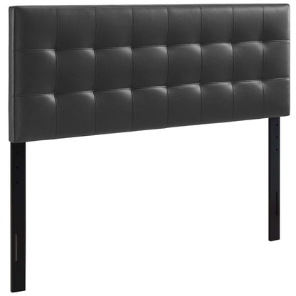 Lily Upholstered Vinyl King Headboard, black vinyl with tufted panels by Modway on Tampa Home & Garden Store