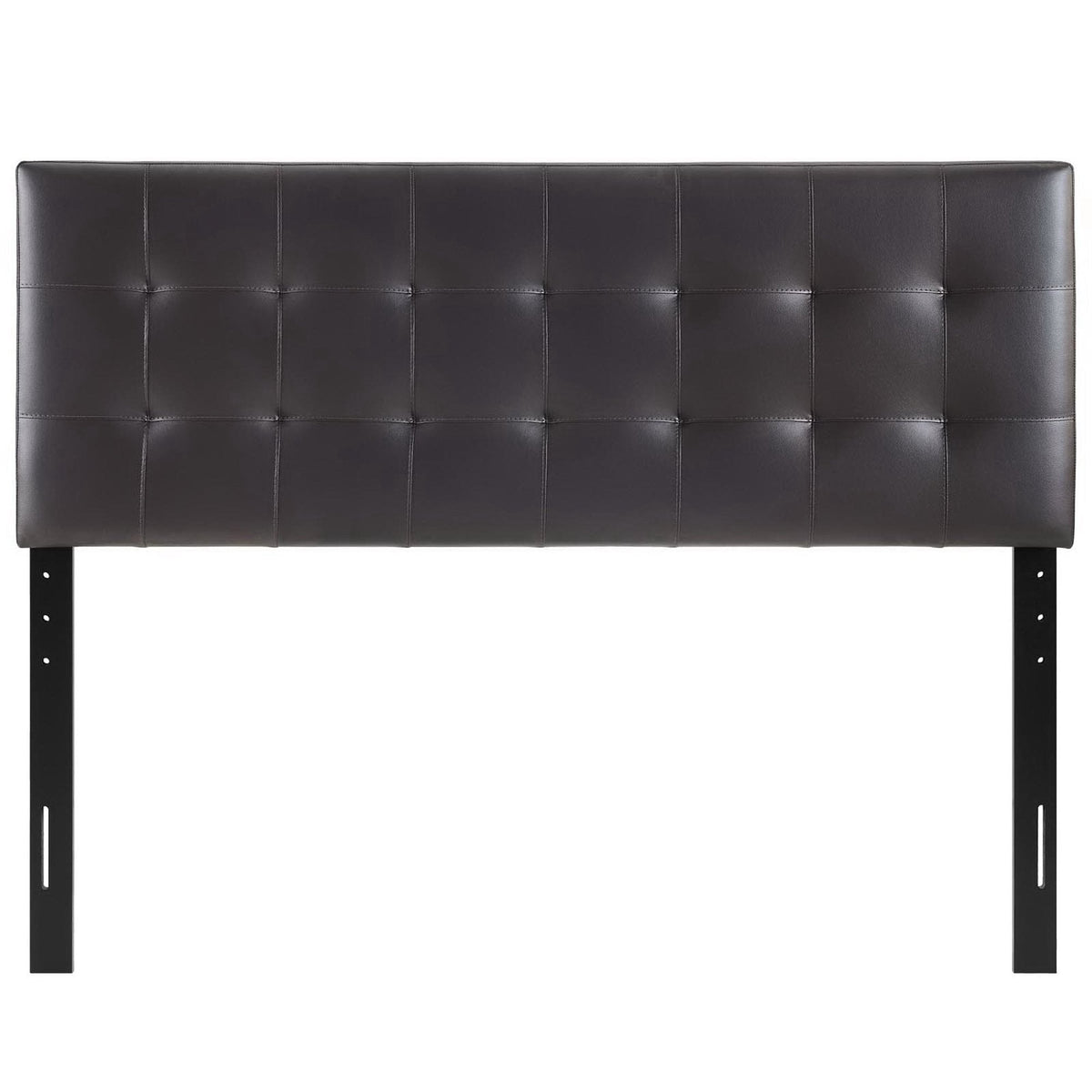 Lily upholstered vinyl king headboard in black with grid tufting by Modway on Tampa Home & Garden Store