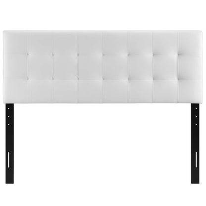 Lily Upholstered Vinyl King Headboard by Modway in white vinyl on Tampa Home & Garden Store