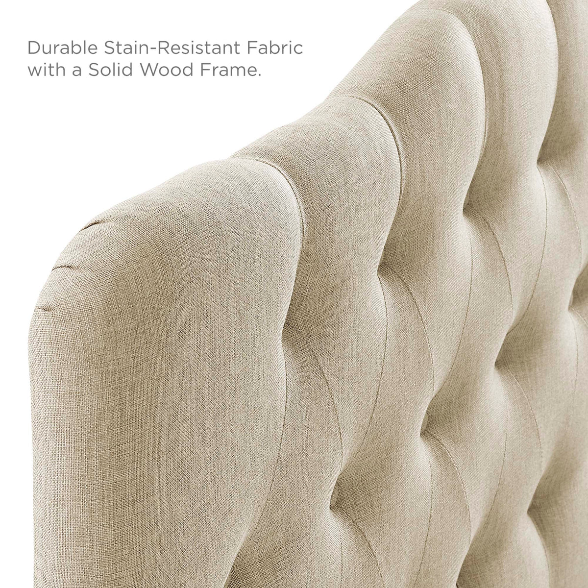 Annabel Upholstered Fabric Queen Headboard by Modway in beige fabric on Tampa Home & Garden Store