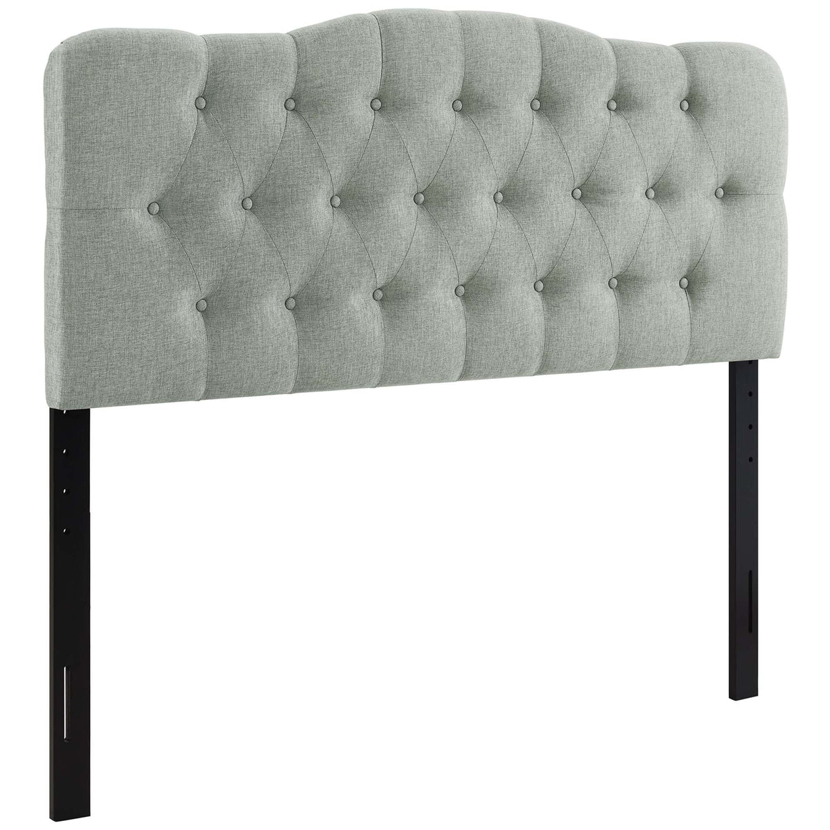 Annabel Upholstered Queen Headboard in gray tufted fabric by HouseOfZazla on Tampa Home & Garden Store