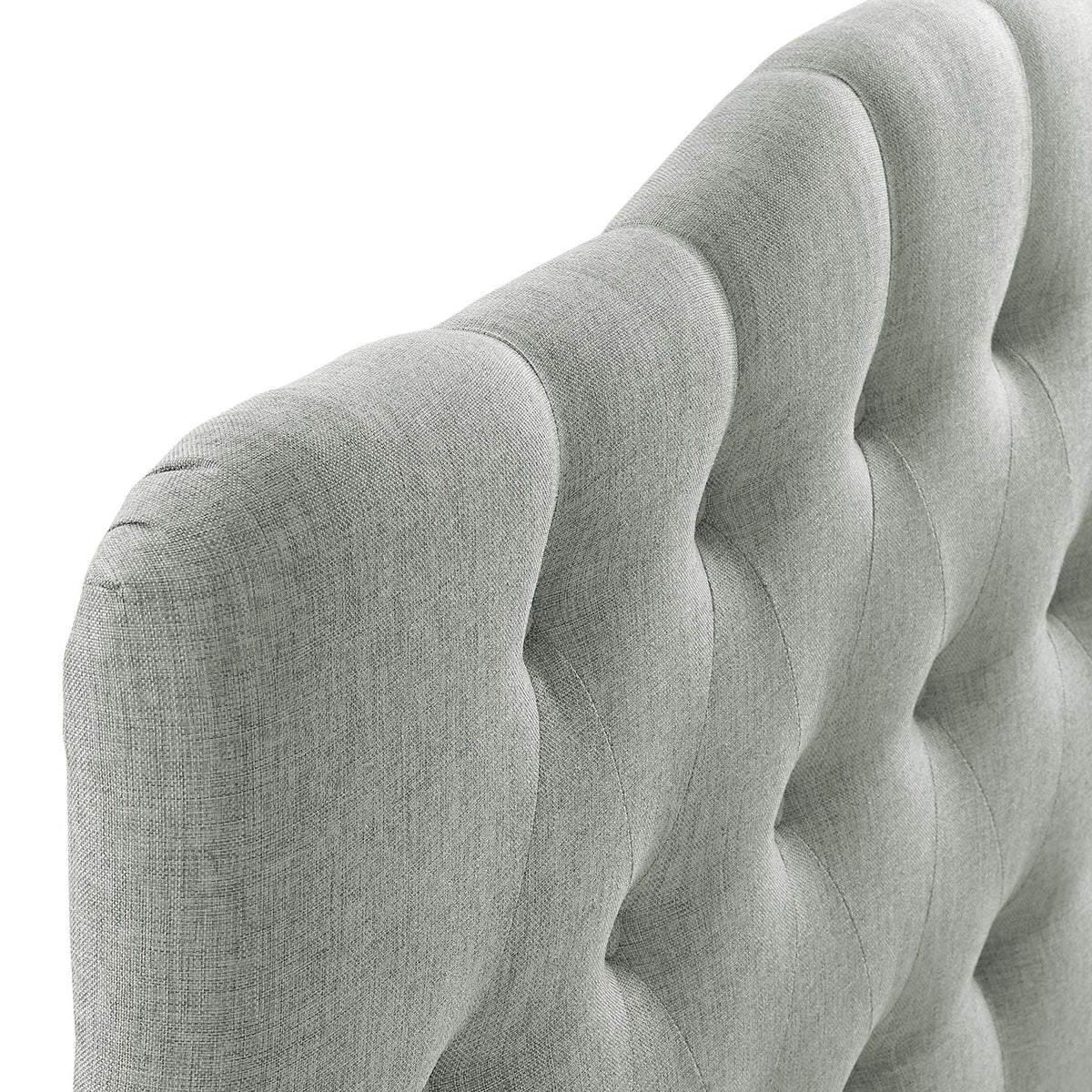 Annabel Upholstered Fabric Queen Headboard gray fabric with tufted panels by Modway on Tampa Home & Garden Store