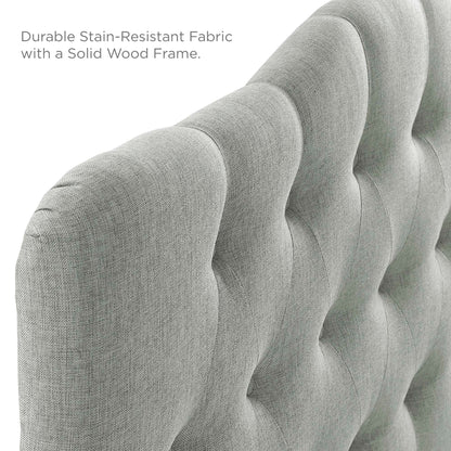 Annabel Upholstered Fabric Queen Headboard gray tufted fabric by Modway on Tampa Home & Garden Store
