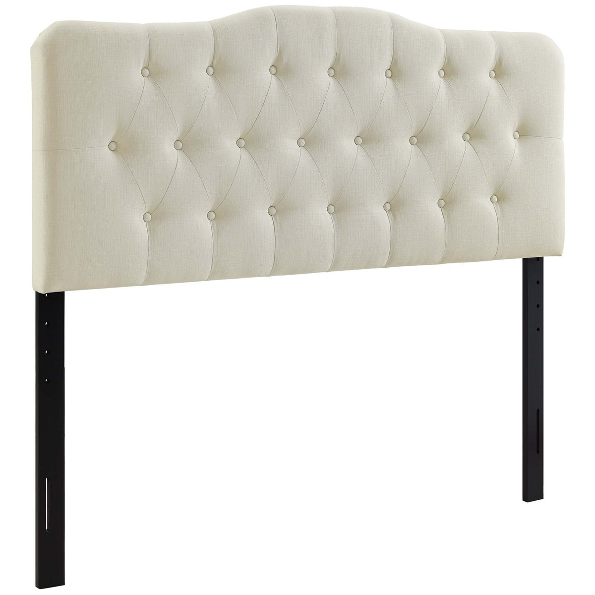 Annabel Upholstered Queen Headboard in cream fabric with diamond tufting by Modway on Tampa Home & Garden Store