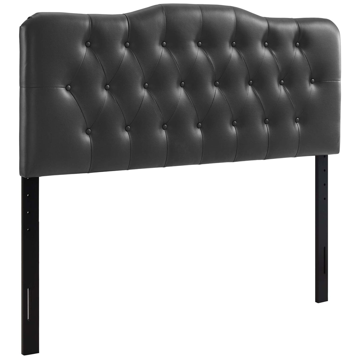 Annabel upholstered vinyl queen headboard in black with diamond tufting by Modway on Tampa Home & Garden Store
