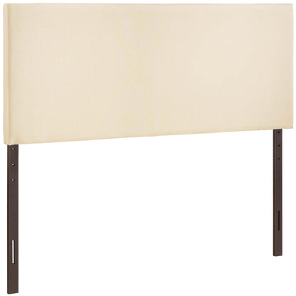 Region Upholstered Queen Headboard in beige fabric with dark metal legs by Modway on Tampa Home & Garden Store