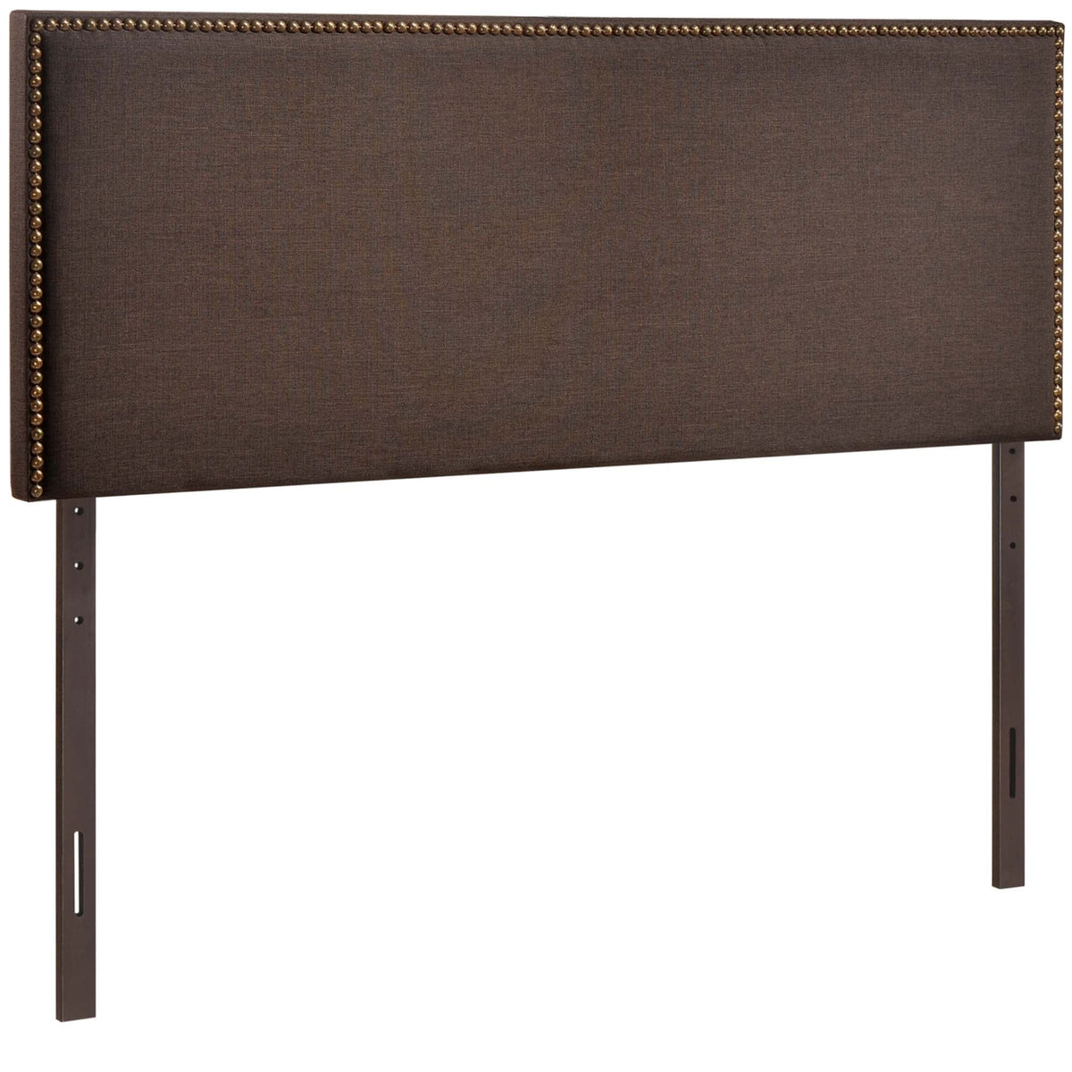 Region nailhead upholstered queen headboard in brown fabric with nailhead trim by Modway on Tampa Home & Garden Store