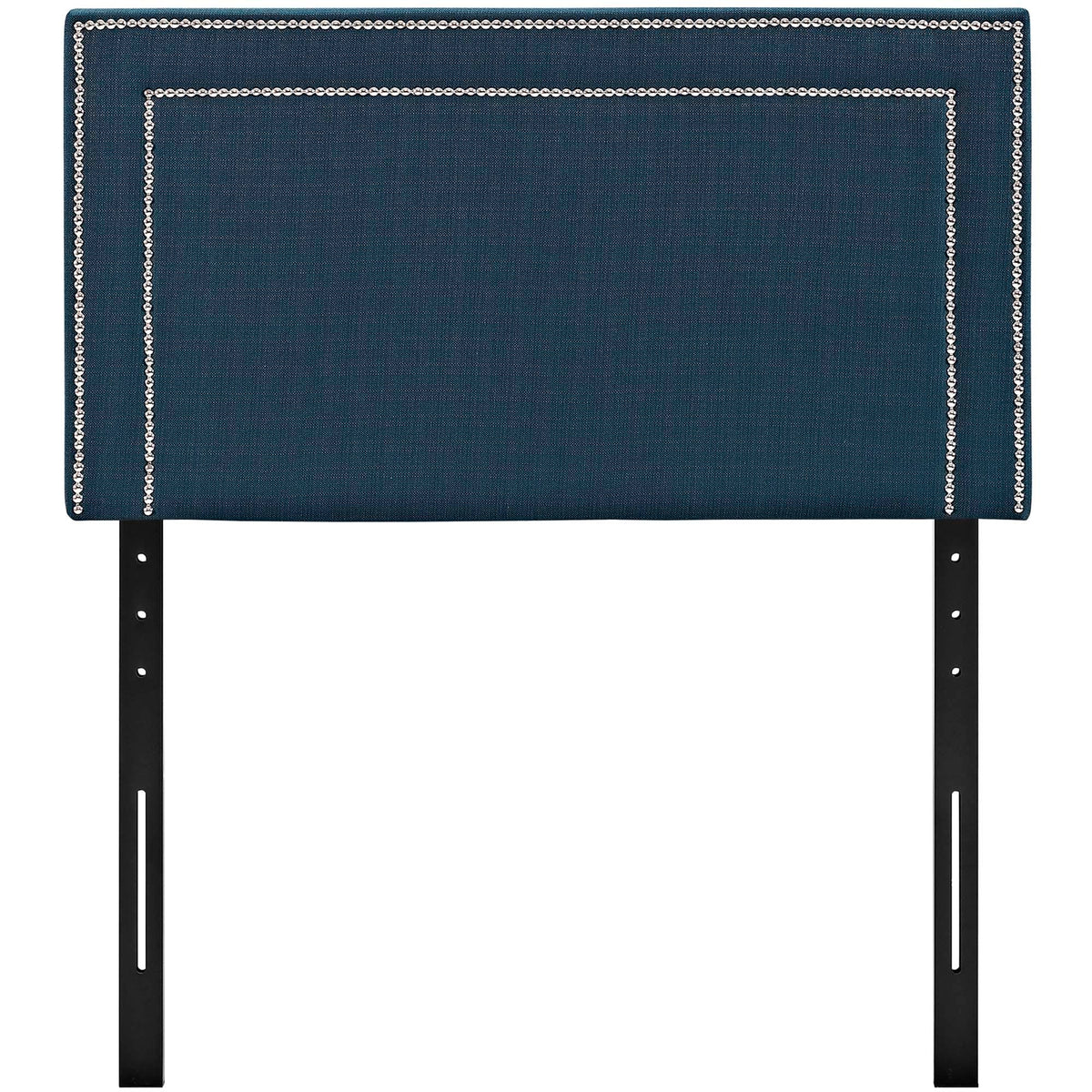 Jessamine twin upholstered headboard in navy fabric with nailhead trim Modway HouseOfZazla on Tampa Home & Garden Store
