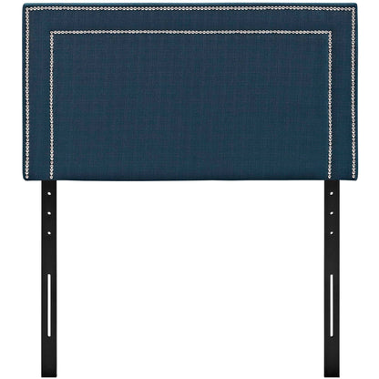 Jessamine twin upholstered headboard in navy fabric with nailhead trim Modway HouseOfZazla on Tampa Home & Garden Store