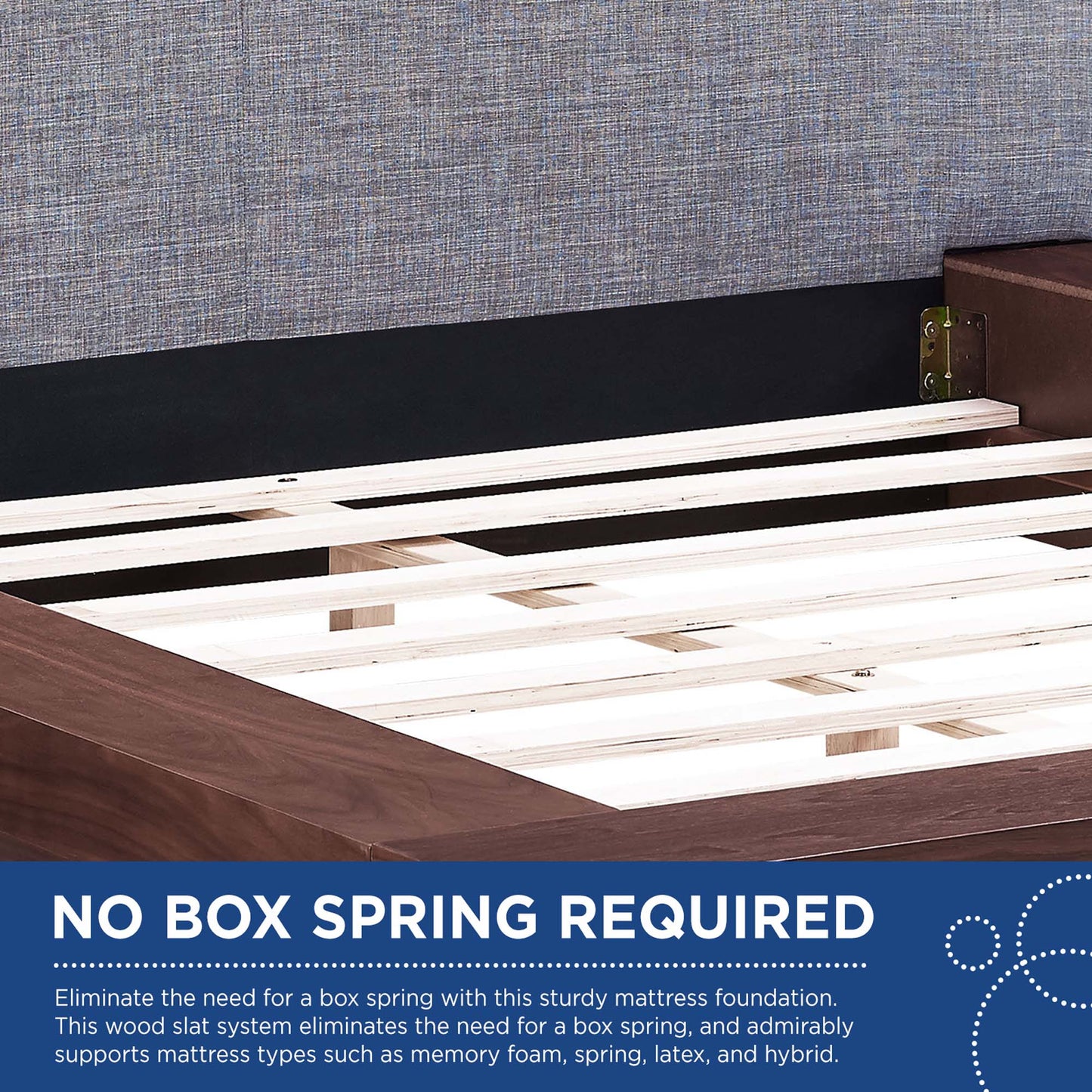 Freja Fabric Queen Platform Bed and Frame