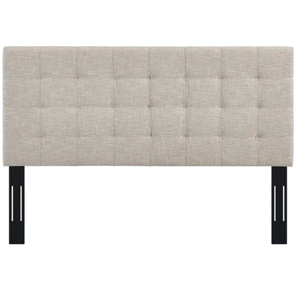 Paisley Tufted Upholstered Linen Headboard for King & California King, beige, HouseOfZazla on Tampa Home & Garden Store