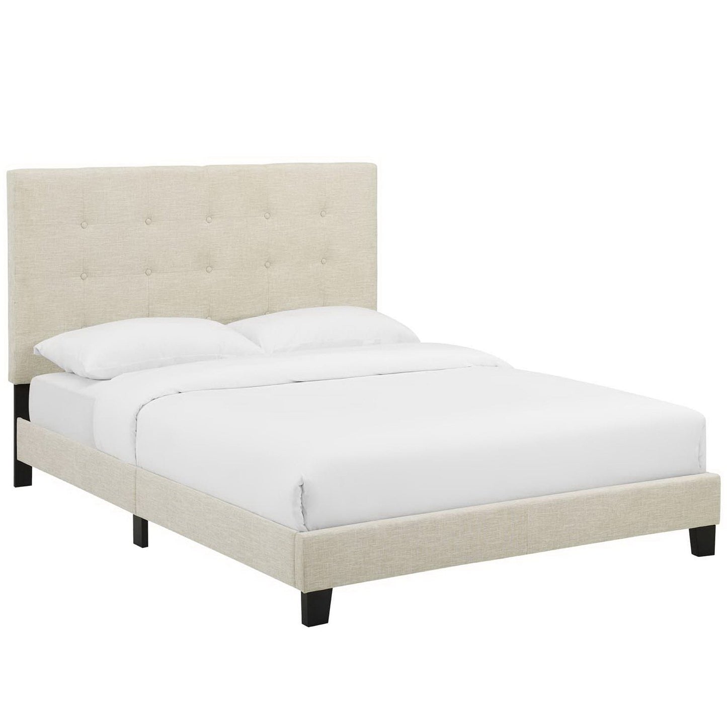 Melanie Tufted and Upholstered Queen Platform Bed