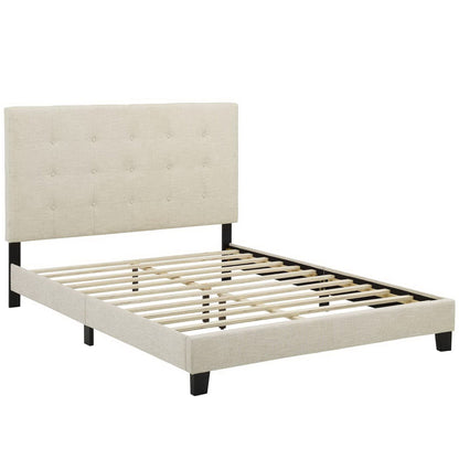 Melanie Tufted and Upholstered Queen Platform Bed