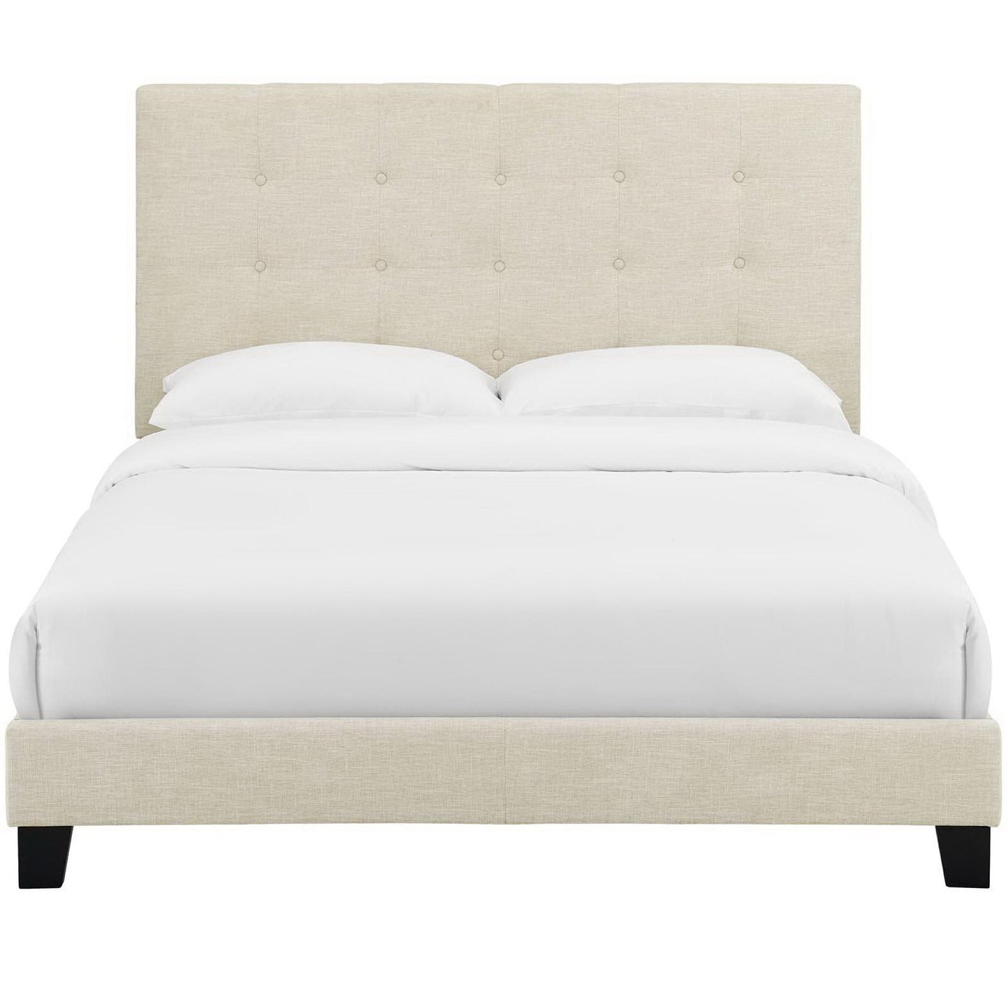 Melanie Tufted and Upholstered Queen Platform Bed