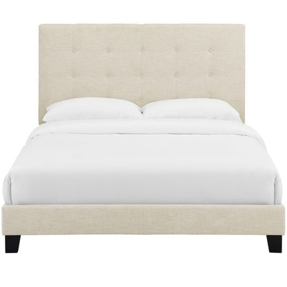 Melanie Tufted and Upholstered Queen Platform Bed