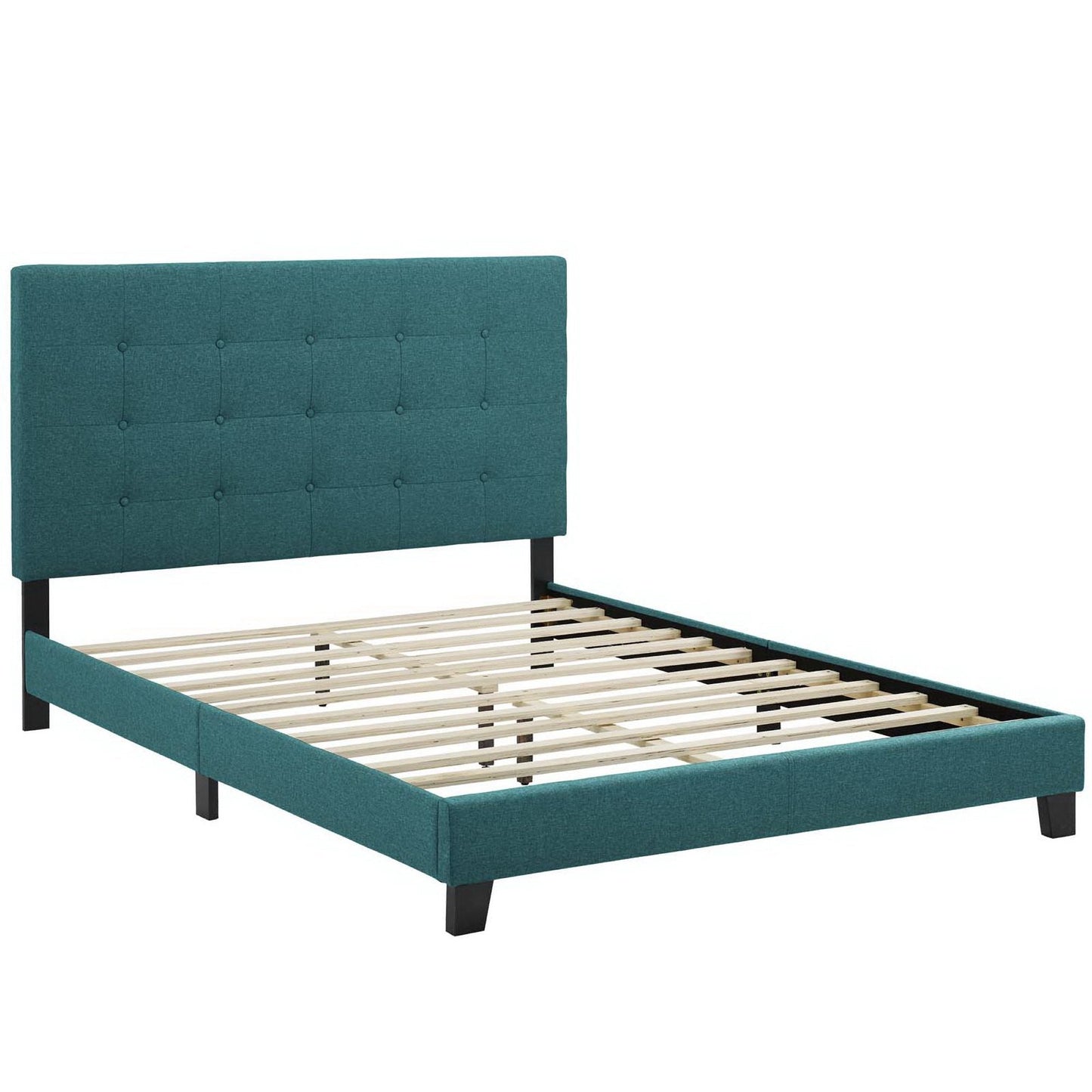Melanie Tufted and Upholstered Queen Platform Bed