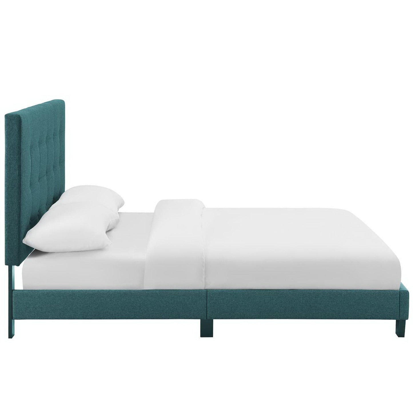 Melanie Tufted and Upholstered Queen Platform Bed