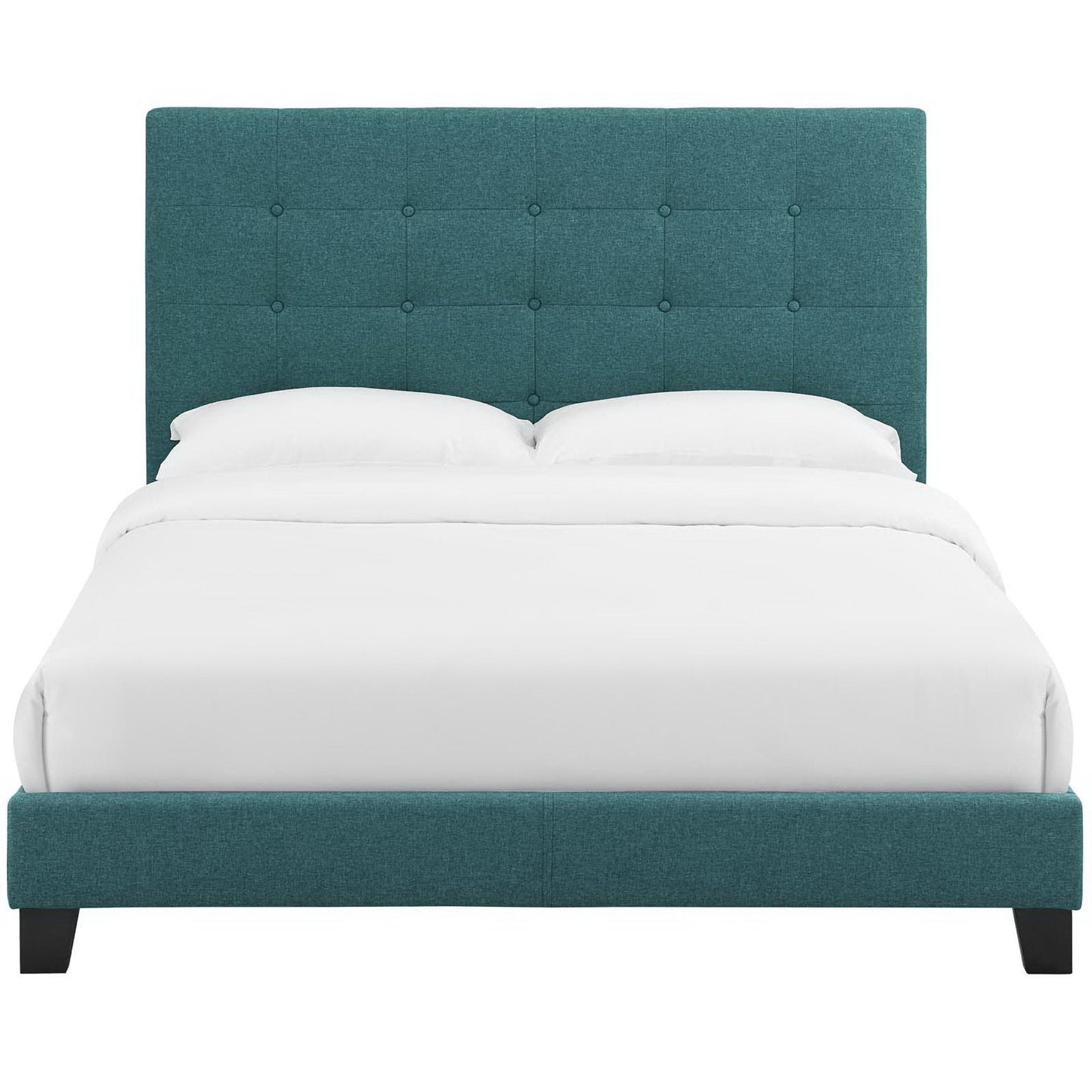 Melanie Tufted and Upholstered Queen Platform Bed