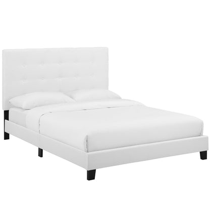 Melanie Tufted and Upholstered Queen Platform Bed
