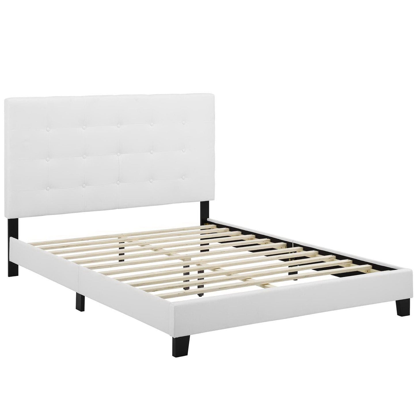 Melanie Tufted and Upholstered Queen Platform Bed