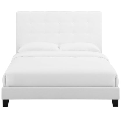 Melanie Tufted and Upholstered Queen Platform Bed