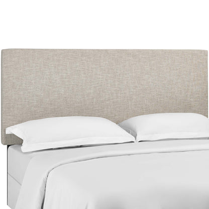 Taylor Upholstered Linen Full/Queen Headboard by Modway in beige linen with rounded corners on Tampa Home & Garden Store