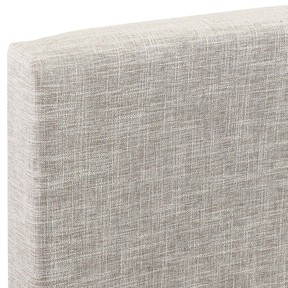 Taylor upholstered linen headboard full/queen size in beige fabric by HouseOfZazla on Tampa Home & Garden Store