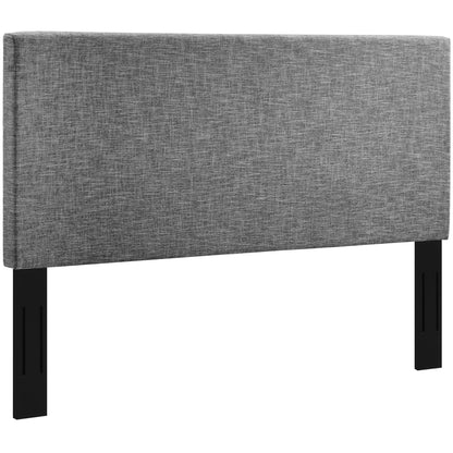 Taylor Upholstered Linen Headboard in gray fabric, full/queen size by HouseOfZazla on Tampa Home & Garden Store